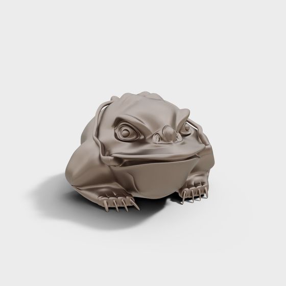 Realistic Low Poly Toad 3D Model