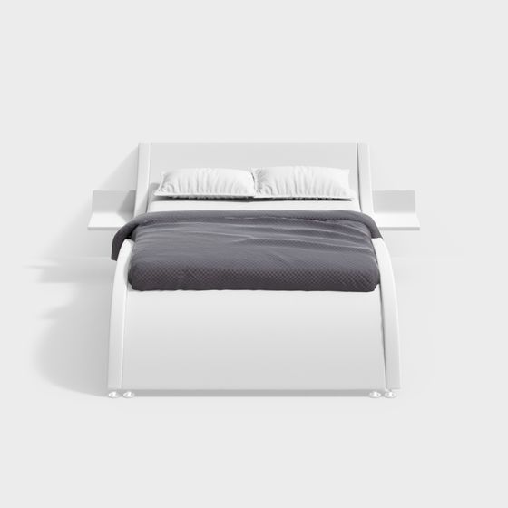 Minimalist 3D Bed Frame Model for Modern Spaces