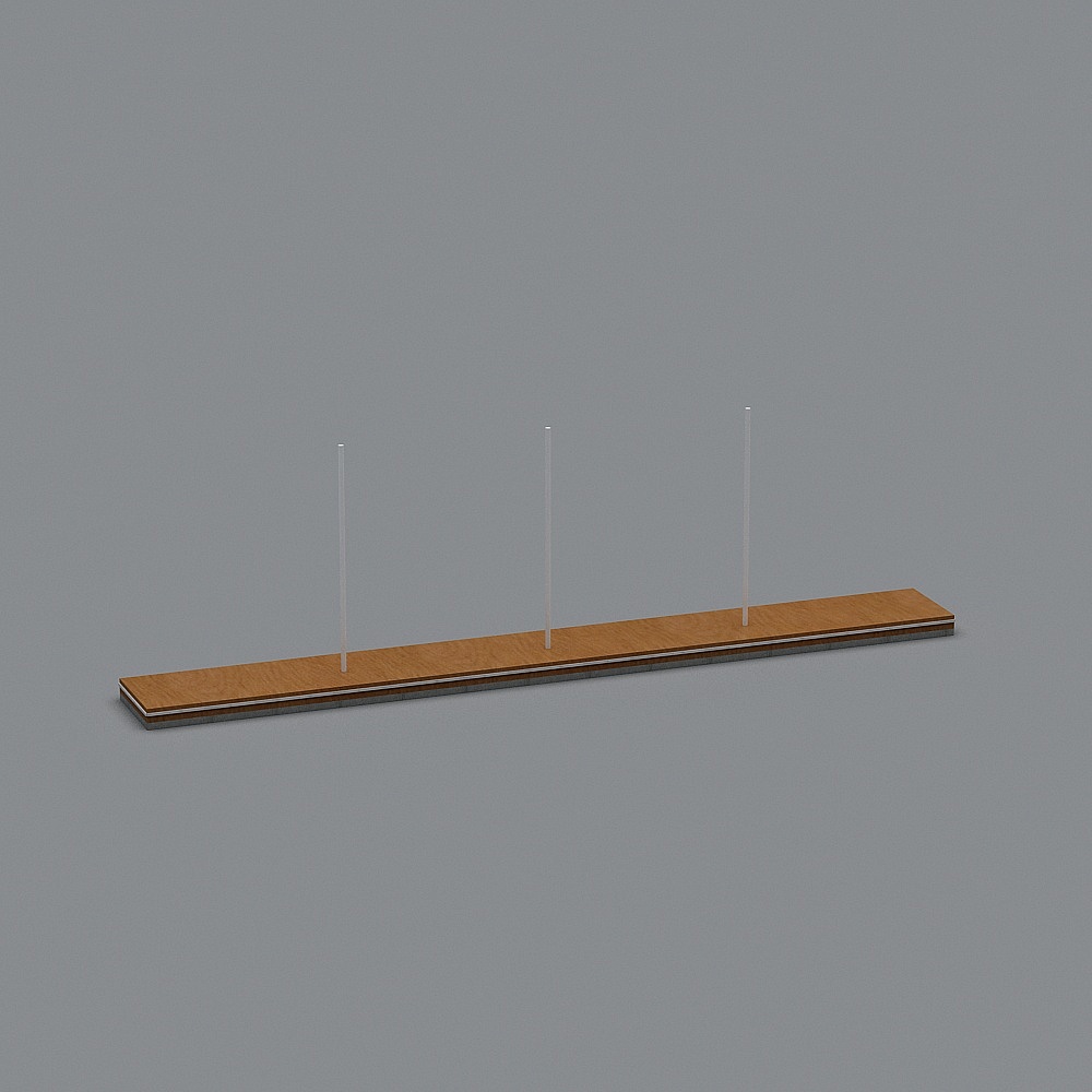 Minimalist Wooden Table Rack 3D model