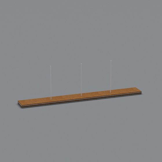 Minimalist Wooden Table Rack 3D model