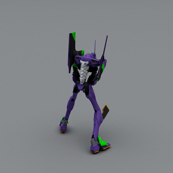Low Poly EVA-01 3D Model for Sci-Fi Enthusiasts