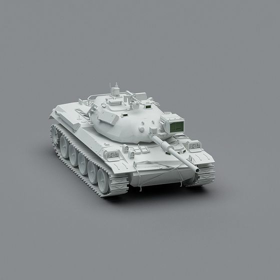 Realistic Low-Poly Tank 3D Model