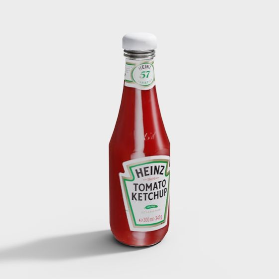 Vibrant Heinz Ketchup Bottle 3D model