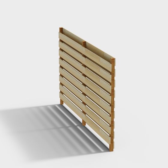 Wooden Louver 3D Model Design