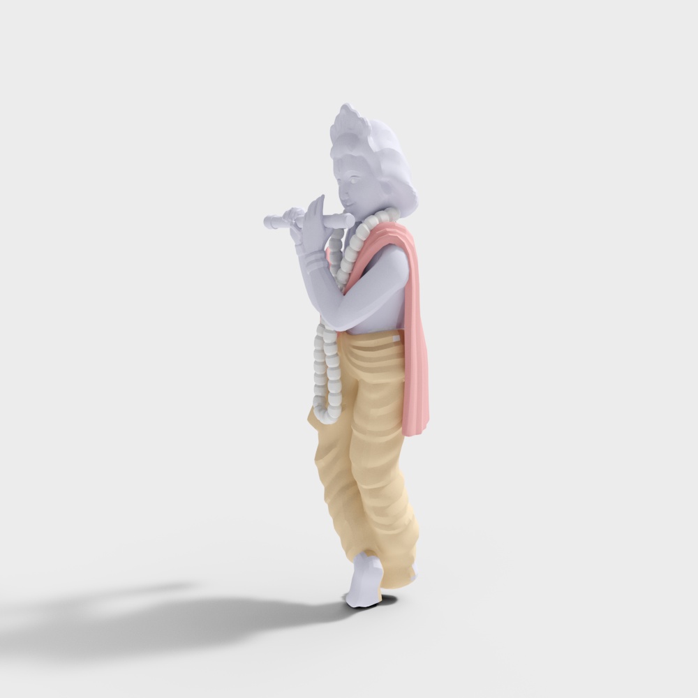 Shepherd Playing Flute 3D model