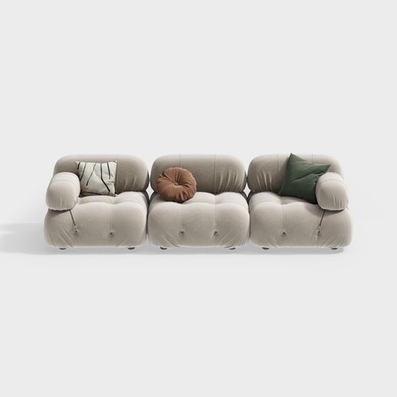 Chic 3D Sofa Model for Modern Homes