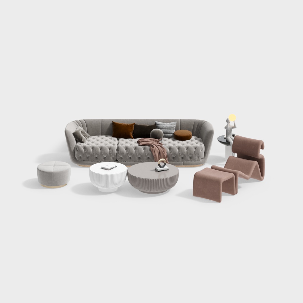 French Style Living Room Sectional Sofa