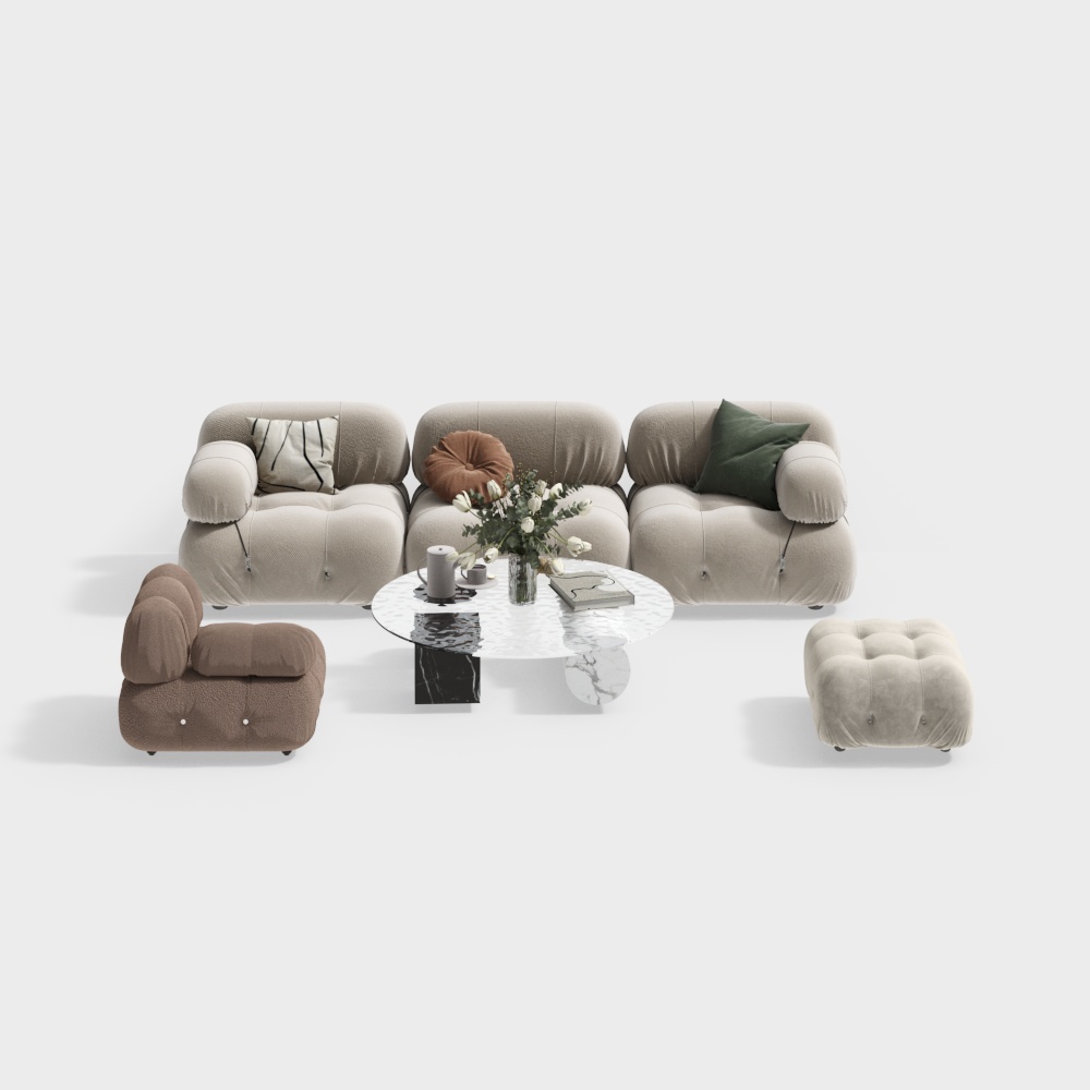 法式風格客廳模組沙發