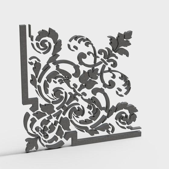 Victorian Scrollwork Corner 3D model