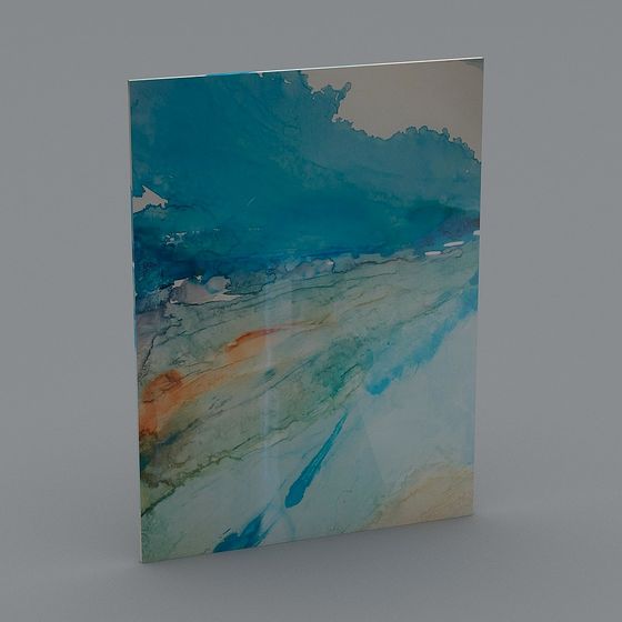 Abstract Watercolor Palette 3D model