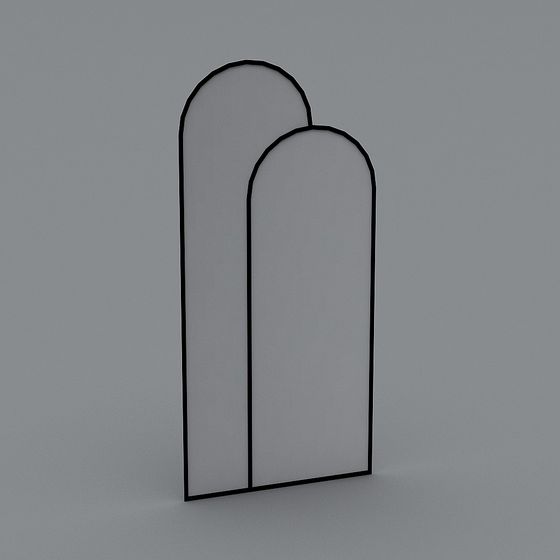 Arched Frame Low-Poly 3D model for Modern Design