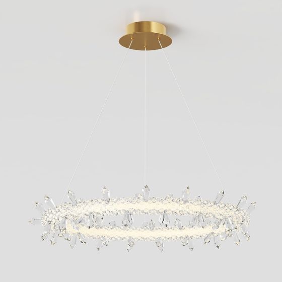 Stylish Crystal Chandelier 3D model for Contemporary Spaces