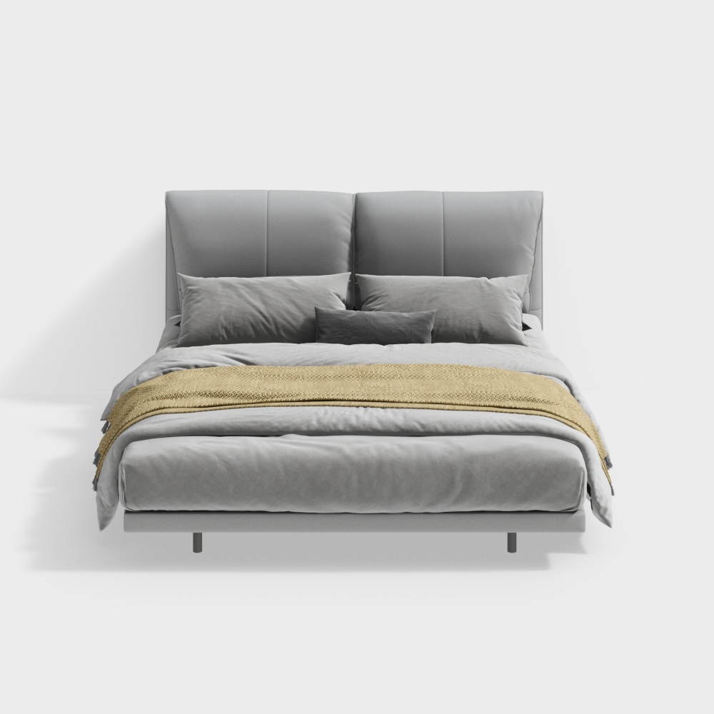 Modern Minimalist Full Leather Furniture CLJ-SK-A322 Bed