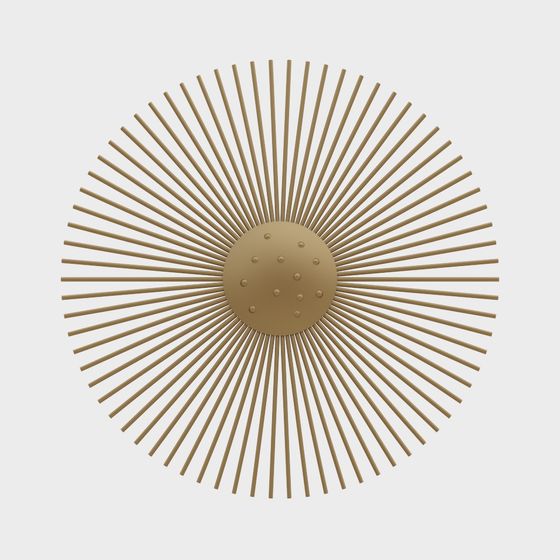 Golden Sun Wheel 3D model for Creative Projects