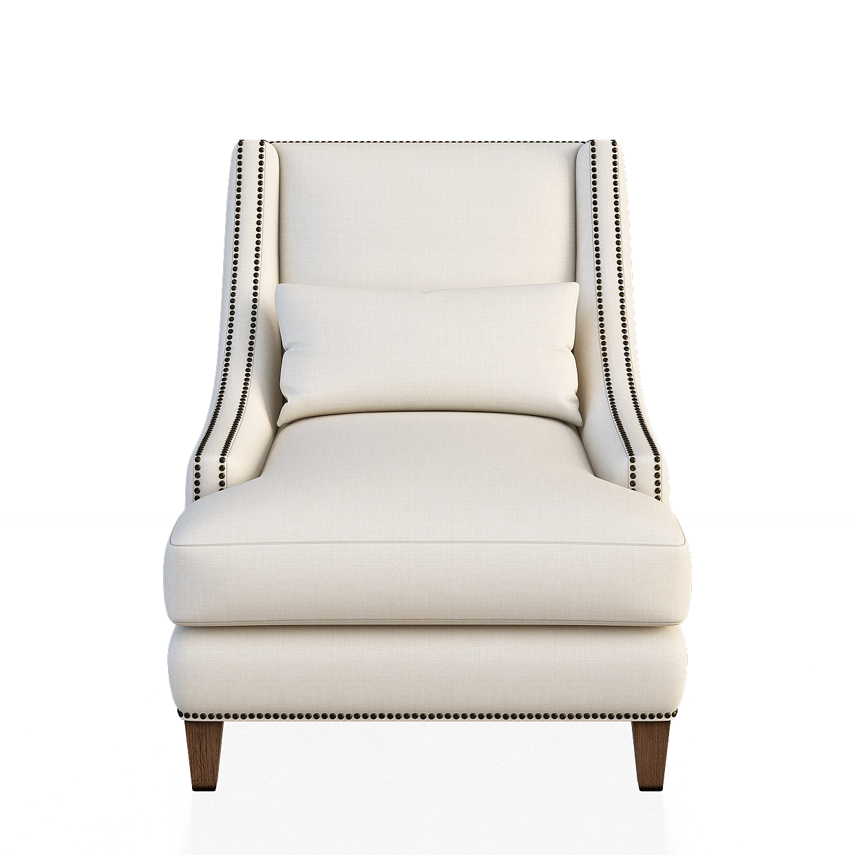 Elegant Single Sofa 3D Model – Beige Classic Design
