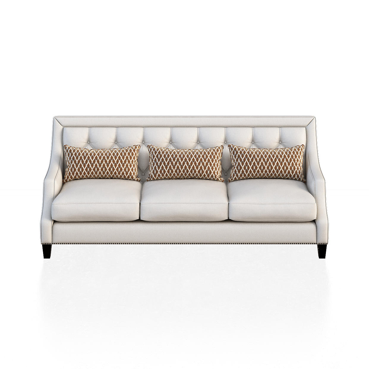 Elegant Low-Poly Sofa 3D Model – Modern Leather Design