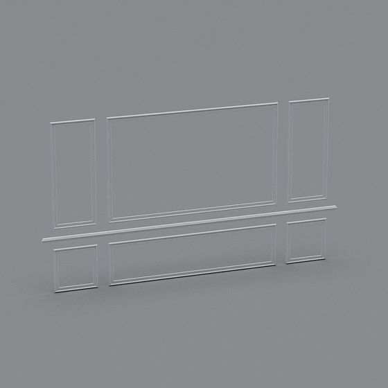 Elegant Low-Polygon Wall Sculpture 3D model