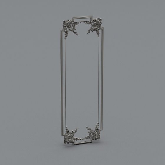 Vintage Elegance Mirror Frame 3D model for Creative Projects