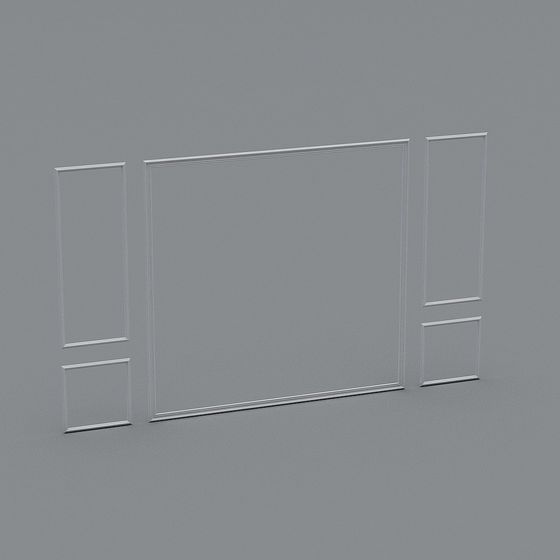 Classic Panel Wall 3D model