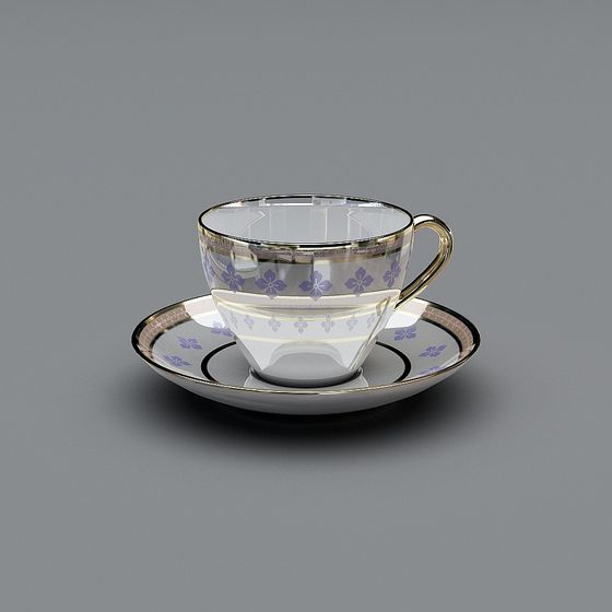 Glamorous Tea Cup 3D model