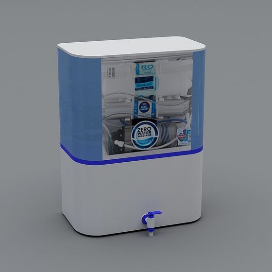 Stylish Low Poly Water Purifier 3D Model