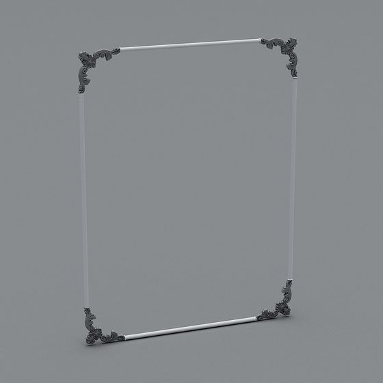 Elegant Low-Poly 3D Clothes Hanger Model
