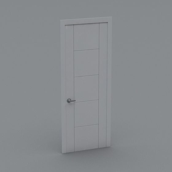 Stylish Gray Door 3D model for Interiors