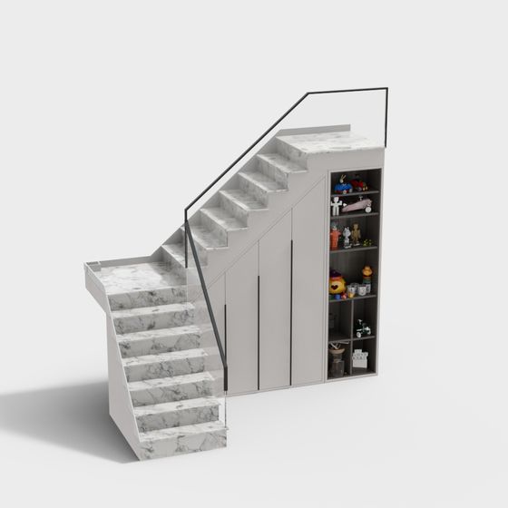 Staircase Storage Cabinet 3D model
