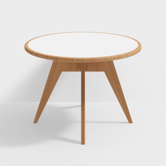 Elegant Round Table 3D model for Contemporary Spaces