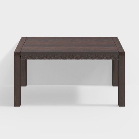 Classic Solid Wood Dining Table 3D model