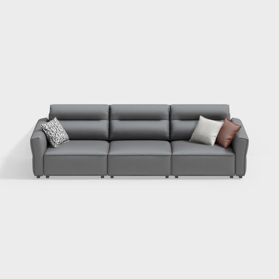 Elegant Low-Poly Sofa 3D model