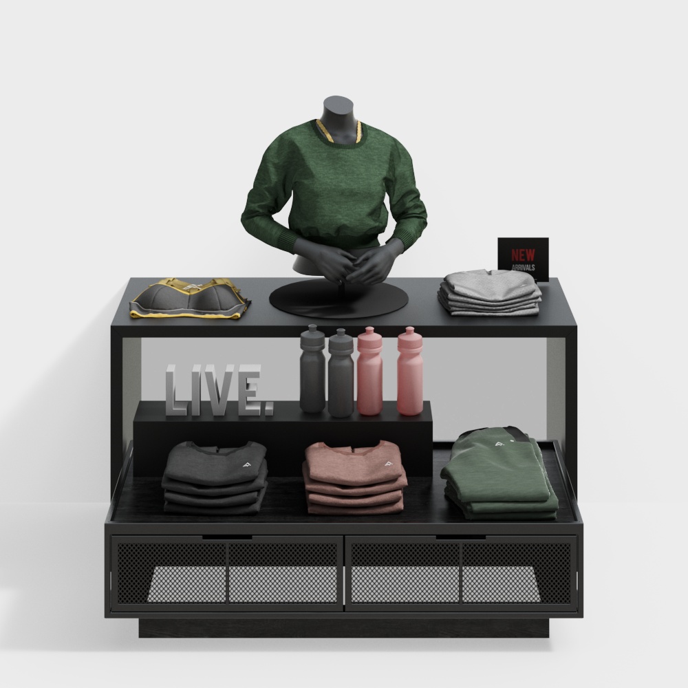 Modern clothing store display stand