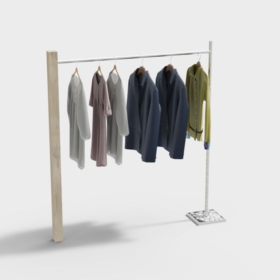 Modern Minimalist Clothes Hanger 3D model