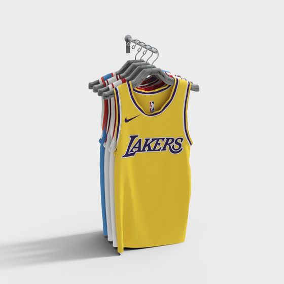 Los Angeles Lakers Jersey 3D Model