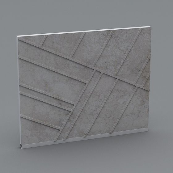 Geometric Low-Poly Wall Panel 3D model