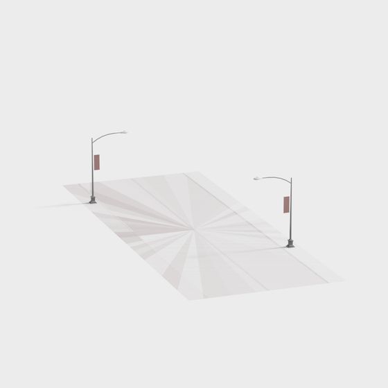 Contemporary Low-Poly Intersection 3D model