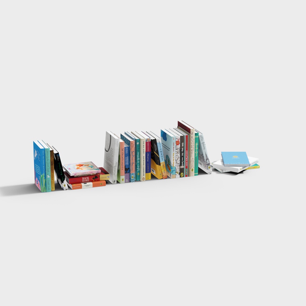Colorful 3D Book Models for Creative Projects 3D model