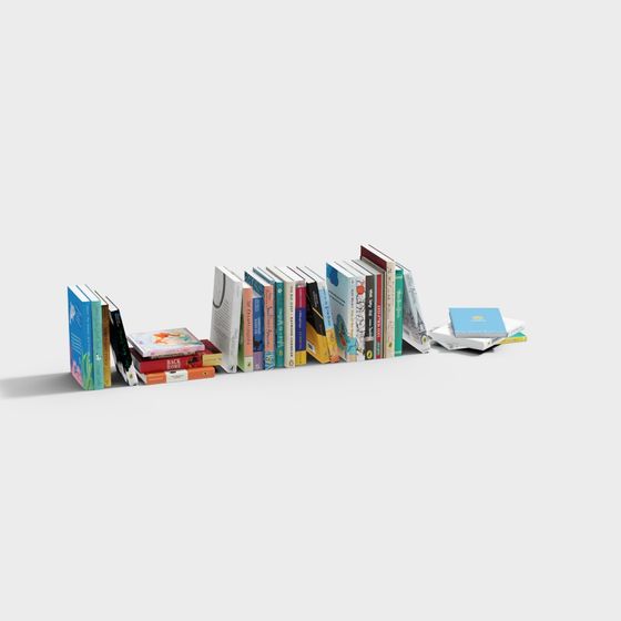 Colorful 3D Book Models for Creative Projects 3D model