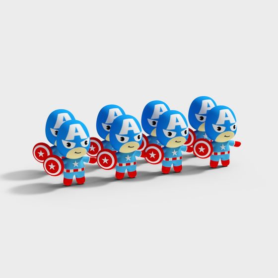 Captain America Mini Heroes 3D model for Creative Projects