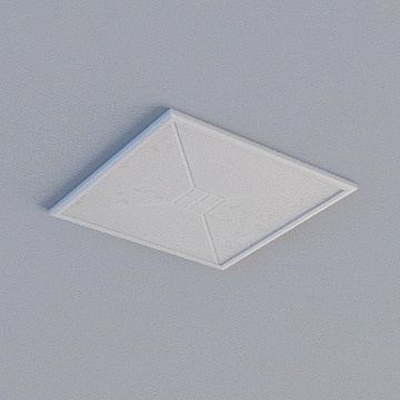 Sleek Gray Ceiling design in 3D Model