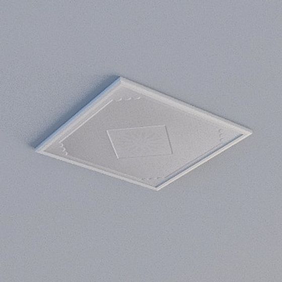Gray Ceiling Panel 3D Model
