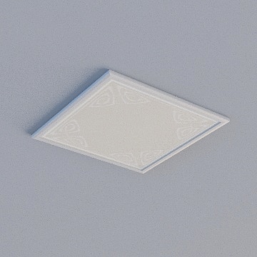Modern Ceiling Panel 3D Model in Gray Finish