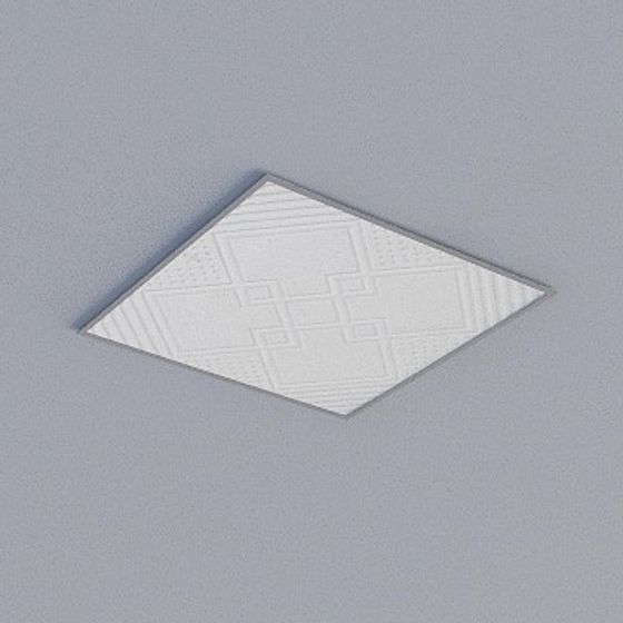 Ceiling Design 3D Model in Gray