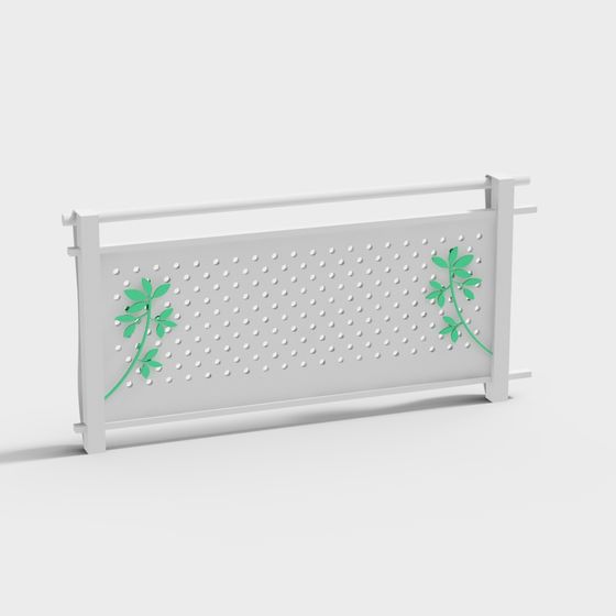 Garden Window Low-Poly 3D Model