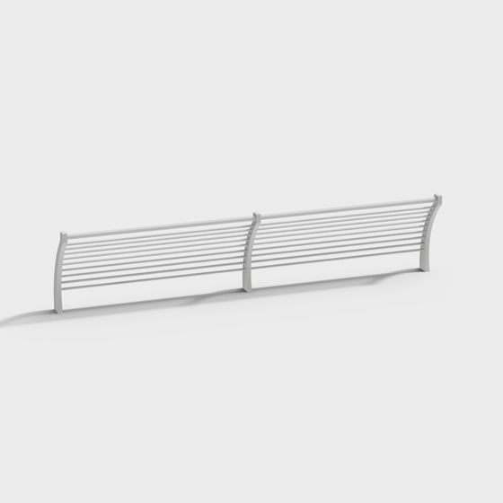 Curved Bench 3D model