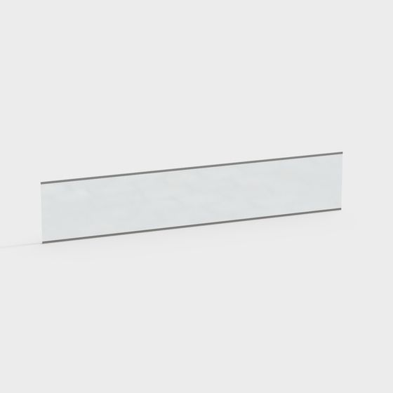 Gray Glass Guardrail 3D Model for Safety