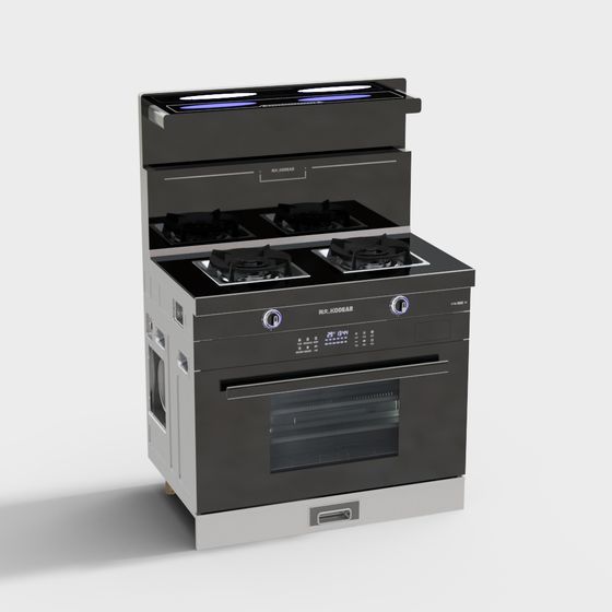 Futuristic Gas Stove 3D model for Modern Kitchens