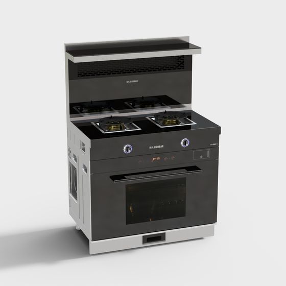 Stylish Gas Stove 3D Model for Modern Kitchens