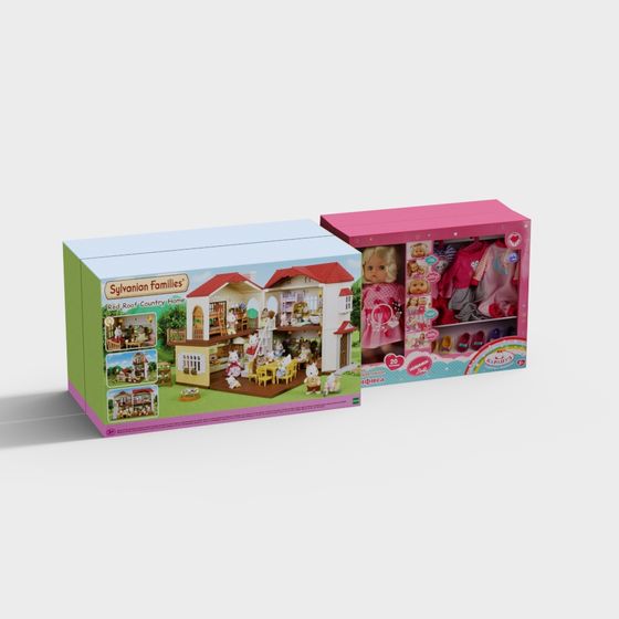 Sylvanian Families Red Roof Country Home 3D model
