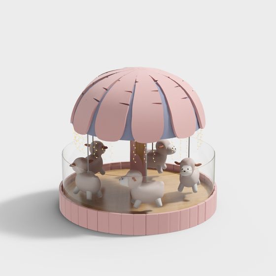 Dreamy Carousel House 3D model